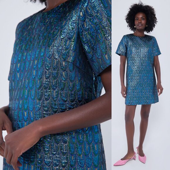 Pomander Place Pavo Jacquard Mae Mini Dress Size XL NWT – Tuckernuck Dress - Picture 1 of 12